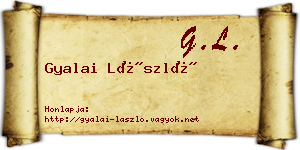 Gyalai László névjegykártya